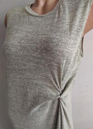 Сукня, довга туніка із м'якого трикотажу меланж