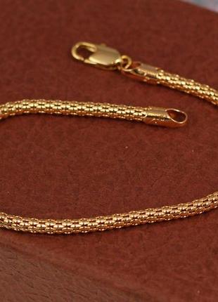 Браслет xuping jewelry регилин 19 см  3 мм золотистый