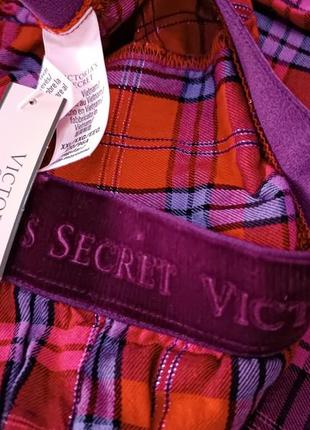 Ідея подарунка фланелева піжамка джогери+футболка р.ххл victoria's secret виктория сикрет вікторія сікрет оригінал6 фото