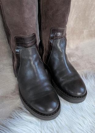 Женские кожаные сапоги ботинки geox7 фото