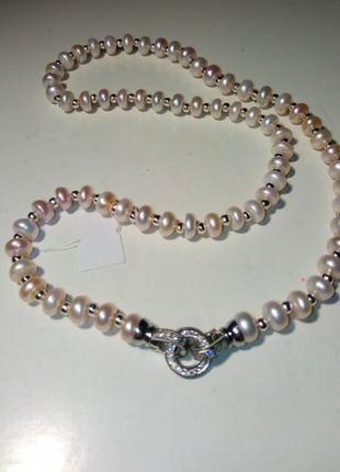 Дизайнерське кольє чокер сережки кулон підвіска браслет натуральні перли срібло золото плаття топ1 фото