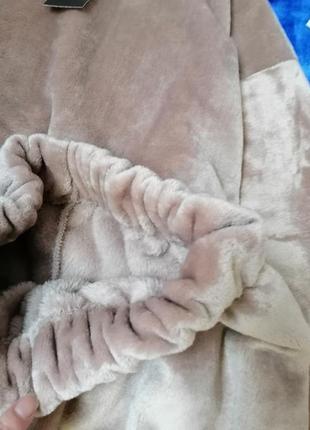 Тепла плюшева піжама домашній костюм можна як прогулянковий костюм двостороннє хутро плюш тедді тёпл3 фото