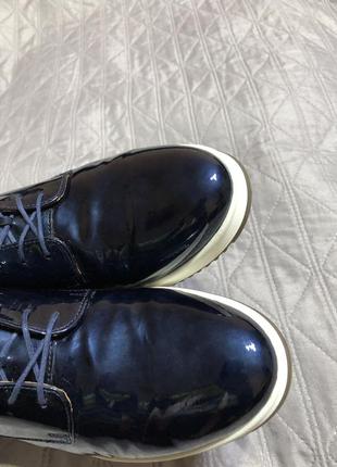 Кожаные туфли броги сникерсы gabor 39,5-40р5 фото