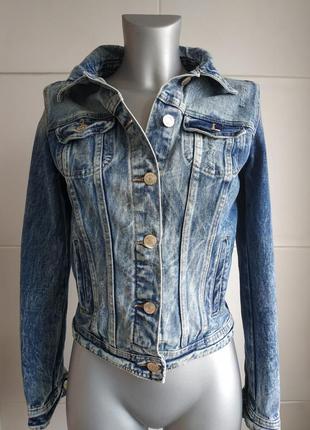 Джинсова куртка denim co з потертим ефектом і розривами