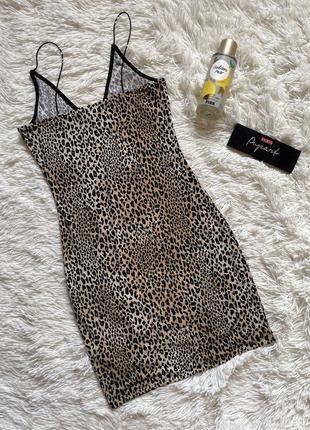 Леопардовое платье на бретелях h&amp;m4 фото