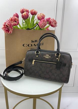 Сумка coach rowan brown logo оригінал