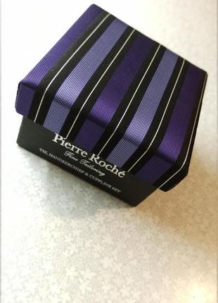 Подарочный набор.галстук и запонки.pierre roche.3 фото