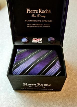 Подарочный набор.галстук и запонки.pierre roche.8 фото