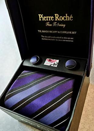Подарочный набор.галстук и запонки.pierre roche.6 фото