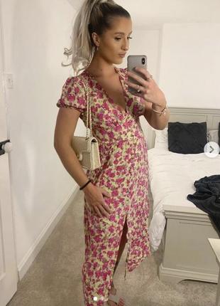 💛new💛 романтическое цветочное платье, принт розочки, стиль zara