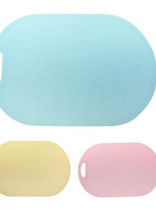 Доска разделочная из пшеничной шелухи эко 38*26*0.3см, 3 вида, n02334