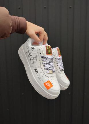 Кроссовки nike air force 1 low just do it white