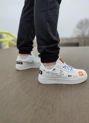 Кроссовки nike air force 1 low just do it white6 фото