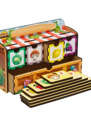 Развивающа игрушка сортер волшебный комодик счет-1, 15*6*24см, ань-янь, псд069