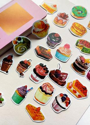 Набор #25 сладостей для скрапбукинга стикеры красивые изображения стикеры, stickers для рукоделия творчества ежедневника блокнота записная книга планер4 фото