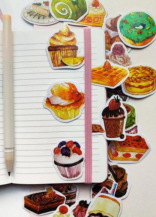 Набор #25 сладостей для скрапбукинга стикеры красивые изображения стикеры, stickers для рукоделия творчества ежедневника блокнота записная книга планер3 фото