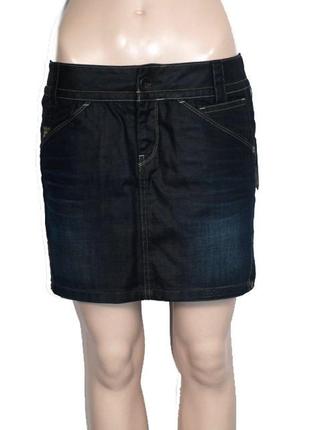 Нова спідниця міні джинсова з просоченням w28*g-star raw* 'exper long mini skirt'