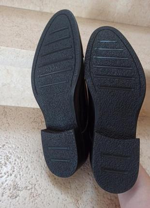 Кожаные туфли на шнурках4 фото
