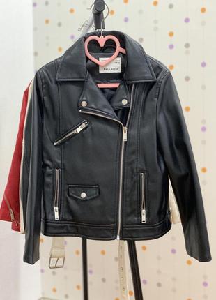 Детская кожаная куртка zara