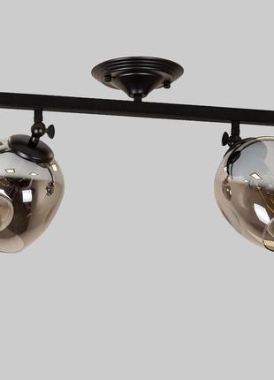 Черная потолочная люстра на 2 лампы molecule (56-xpr0231f-2 bk+bk)