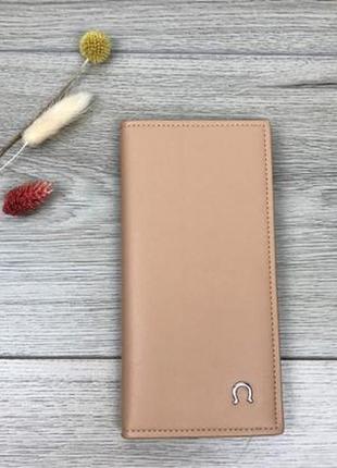 Жіночий гаманець, портмоне "підківка" бежевого кольору