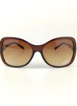 Сонцезахисні окуляри flyby «big» з коричневою роговою оправою й коричневою лінзою2 фото