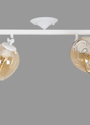 Белая потолочная люстра на 2 лампы molecule (56-xpr0231f-2 wh+br)