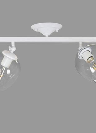 Белая потолочная люстра на 2 лампы molecule (56-xpr0231f-2 wh+cl)