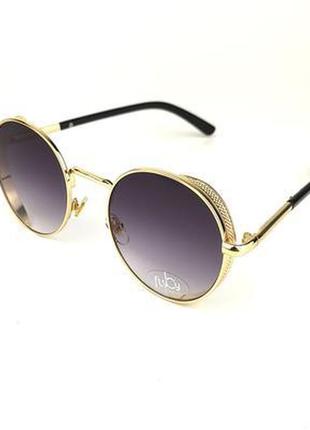 Солнцезащитные очки flyby «palm» в золотой металической оправе с серой градиентной линзой