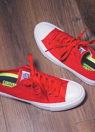 Кеды converse style all star 2 красные низкие (35 р.) тотальная распродажа5 фото