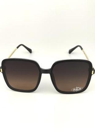 Солнцезащитные очки flyby «costa» с черной роговой оправой и градиентной зелено-розовой линзой2 фото