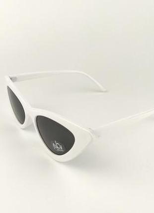 Солнцезащитные очки flyby «dragonfly» белой роговой оправой и черной линзой3 фото