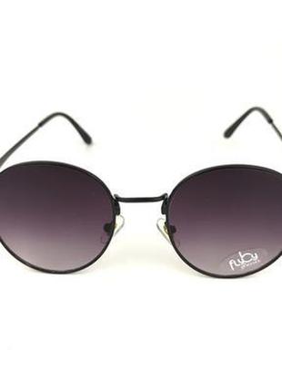 Солнцезащитные очки flyby «рop» с черной металической оправой и градиентной фиолетовой линзой2 фото