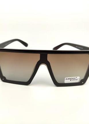Солнцезащитные очки «сelin» с черной оправой и коричневой градиентной линзой3 фото