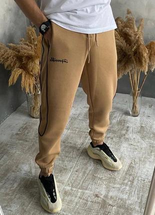 Чоловічі спортивні штани на флісі / стильні молодіжні штани на осінь - зиму3 фото