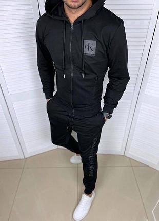 Черный костюм calvin klein / базовый черный костюм келвин клеин мужской