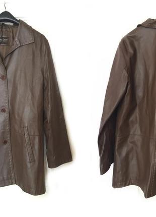 Новая кожаная куртка- плащик от бренда julia s. roma !!!