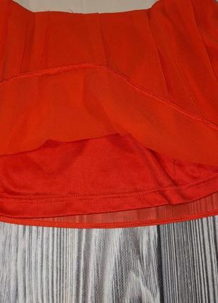 Оранжевая шифоновая блуза на подкладке #22504 фото