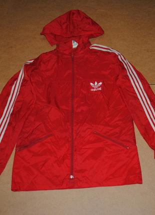 Adidas originals куртка ветровка на мужчину адидас красная1 фото
