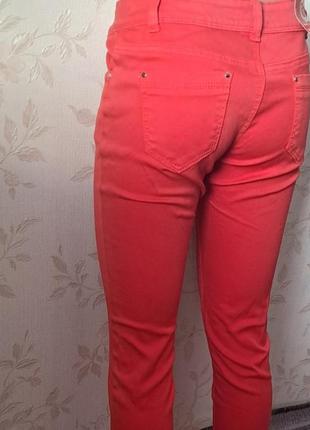 Стильные женские джинсы, джинсы с пуговицами, штаны коттоновые, коралловые джинсы8 фото