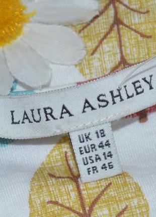 Брендовая коттоновая блуза laura ashley турция принт листья3 фото