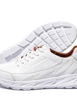 Чоловічі кросівки натуральна шкіра білі