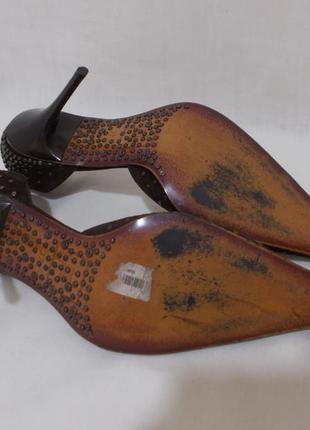 Туфли замшевые шипованные остроносые 'fellini' 37р6 фото
