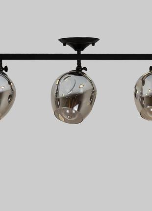Черная потолочная люстра на 3 лампы molecule (56-xpr0231f-3 bk+bk)