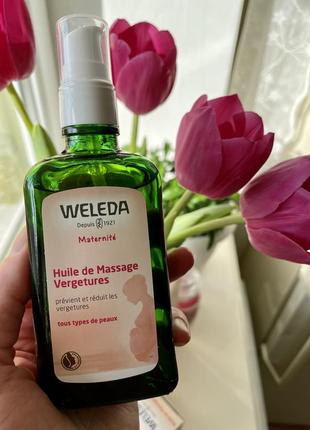 Масло для профилактики растяжек weleda maternité huile de massage vergetures 😍👍1 фото