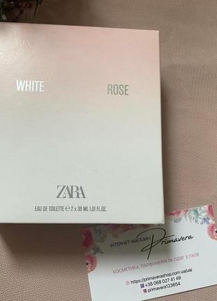 Zara набір ароматів для жінок white + rose 2x30  мл7 фото