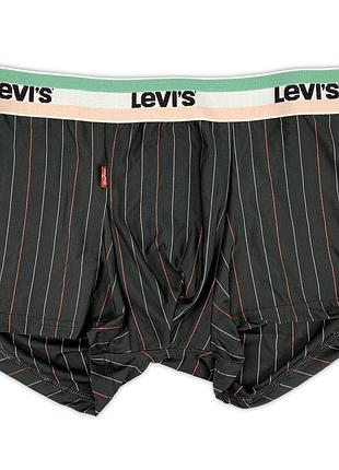 Мужские трусы levis, материал гладкий модал, цвет черный с тонкими полосками