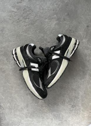 Стильные замшевые кроссовки new balance 2002r black m2002r1. цвет черный с серым. унисекс. размеры 36-454 фото