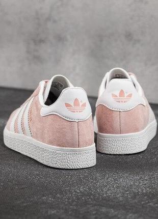 Жіночі кросівки adidas gazelle vapour pink white (адідас газелі рожеві 39,4 фото