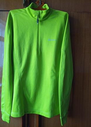 Женская термо куртка джемпер-odlo besso fleece half zip lime2 фото